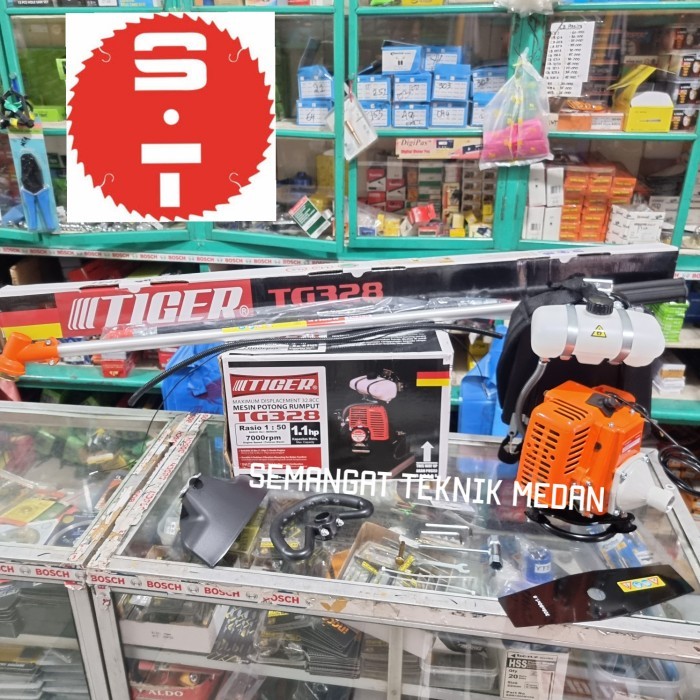 ___] TG328 MESIN POTONG BABAT PANGKAS RUMPUT GRASS CUTTER TIGER TG 328