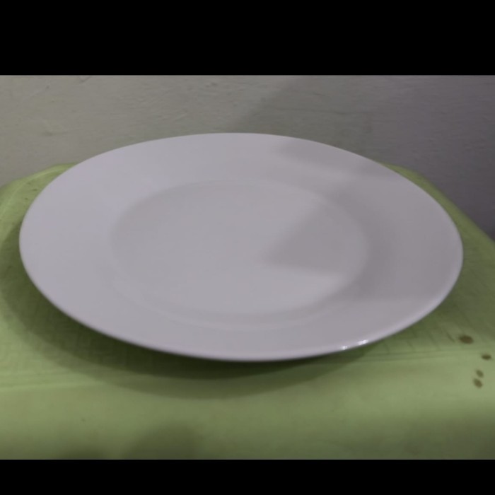 *#*#*#*#] Piring Ceper Keramik Pyramid 9" Piring Porselen Putih Polos Piring Standard Makan Nasi