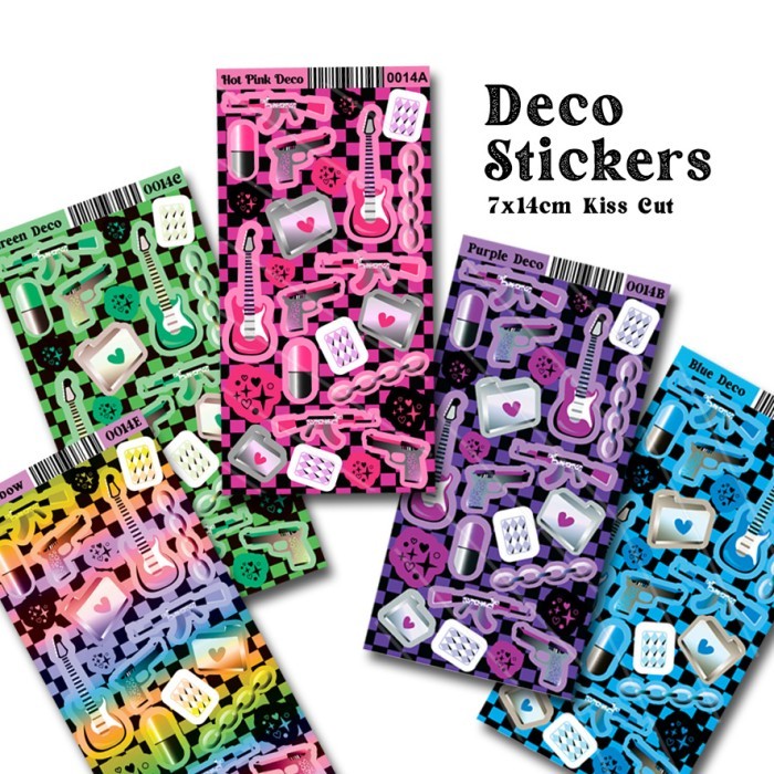 

paling diminati] Stiker Deco Hot Pink Gun Guitar Chain Laminasi by StickerParty 0014
