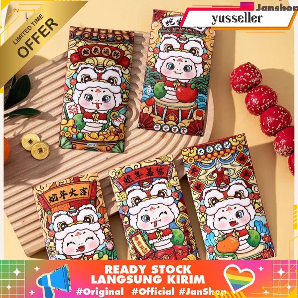 

Angpao Shio Ular Imlek 2025 Desain Eksklusif Kualitas Premium Isi 6 Termurah Banget