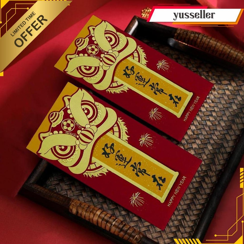

6 Pcs Angpou Imlek Panjang Kuping Amplop Uang Murah Large Shio Lucu Chinese New Year Tahun Baru Tahun Ular 2025 Terlaris