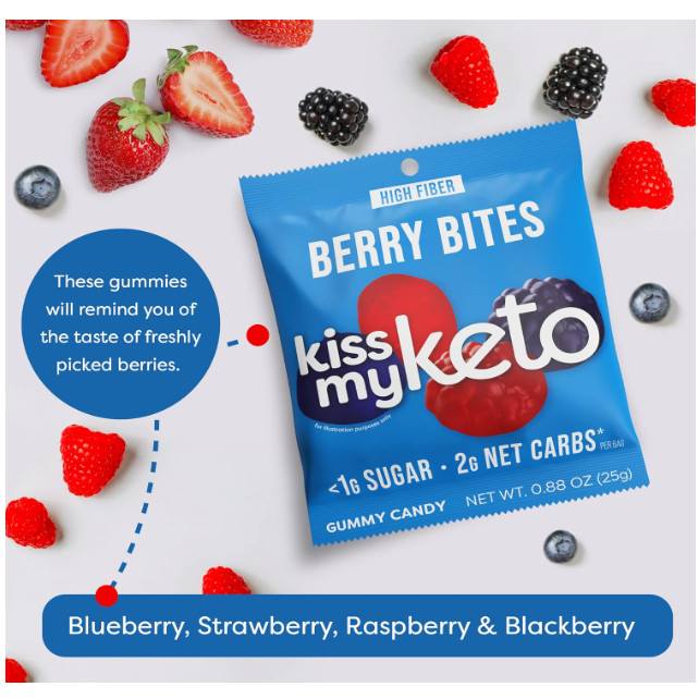 

Kiss My Keto Gummy Candy Permen Vegan Diet Keto USA