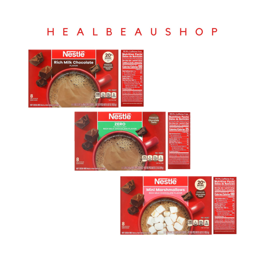 

Nestle Hot Chocolate Rich lk Zero Sugar ni Marshmallows numan Coklat US