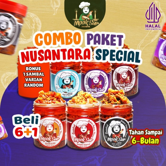 

TERLARIS MPOK SUR - PAKET RASA NUSANTARA ( ALL VARIAN SAMBAL ) SAMBAL BAWANG , SAMBAL GEPREK ,
