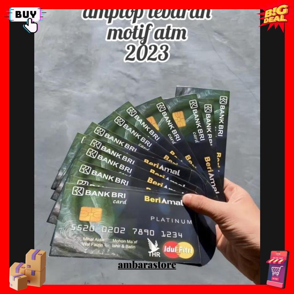 

New Amplop Lebaran 100 Lembar Kartu Atm Bank Mandiri Bca Bri Btn Amplop Lebaran Angpau Gratis Ongkir