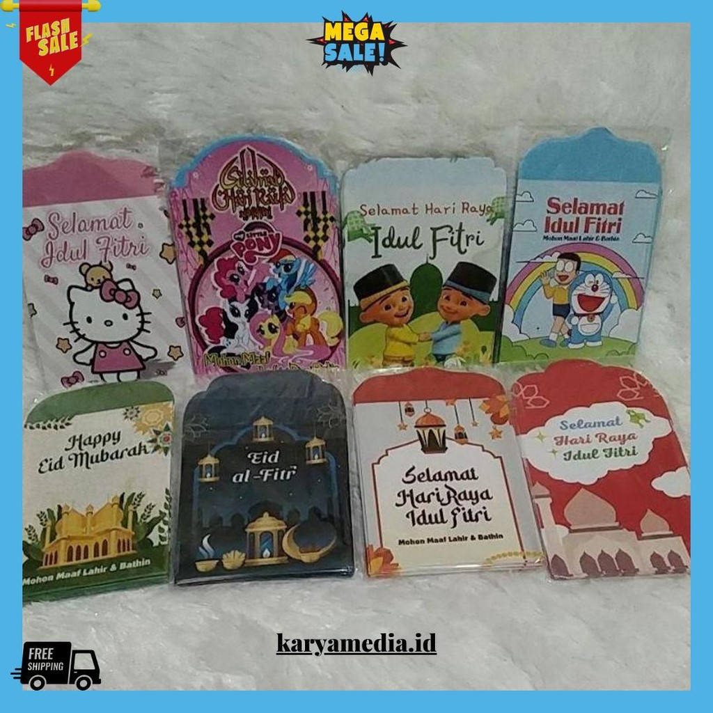 

Amplop Lebaran Medium Tema Kartun & Muslim Isi 10Pcs Termurah Banget