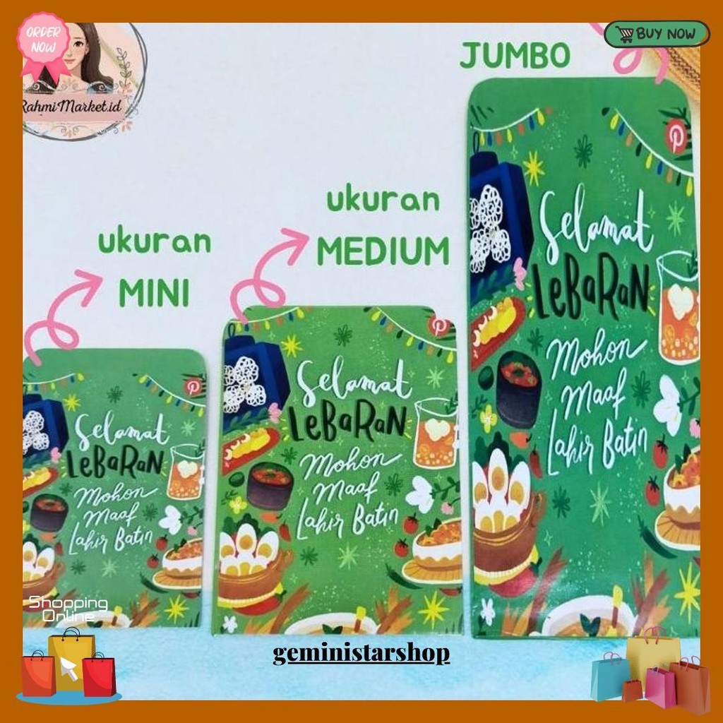 

Mini Amplop Lebaran Part 2 Ukuran 5,5 9 Cm Gratis Ongkir