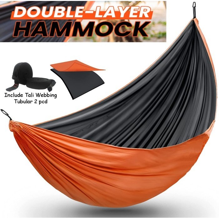 TERBARU Rei Official Shop - Ayunan Hammock Double Layer + Webbing Tubular Mountblank Original