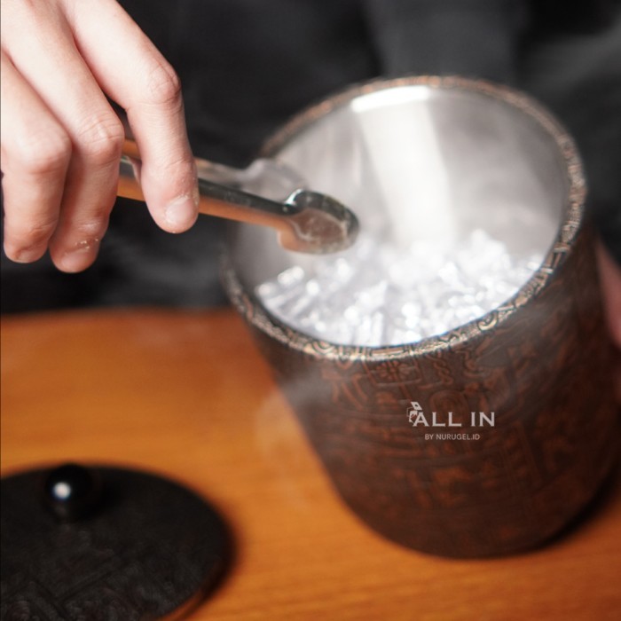 ICE BUCKET / TERMOS ES BATU / WADAH EMBER CHAMPAGNE STAINLESS STEEL