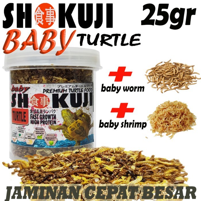 SHOKUJI TURTLE BABY FOOD PAKAN PELET RES BRAZIL ALIGATOR KURAKURA AMBON DAMER MONBI PIPUT TURTLES