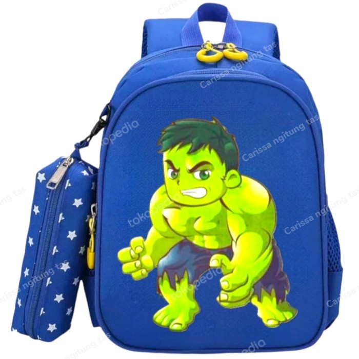 TAS RANSEL ANAK SEKOLAH PAUD TK TREND TERBARU DTF KARAKTER HULK 001