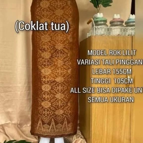 Rok Lilit songket~Rok Lilit Instan~Rok Bawahan Kebaya~Jumbo BB 100 kg Terlaris