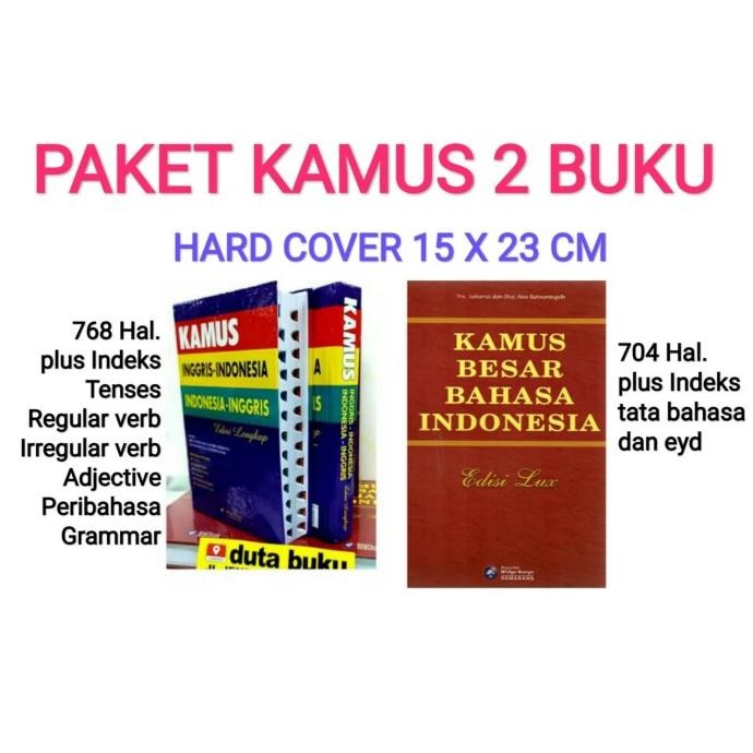 Terlaris Kamus (2 Buku ) Kbbi Besar Bahasa Indonesia Inggris Indonesia Lengkap Ready Stok