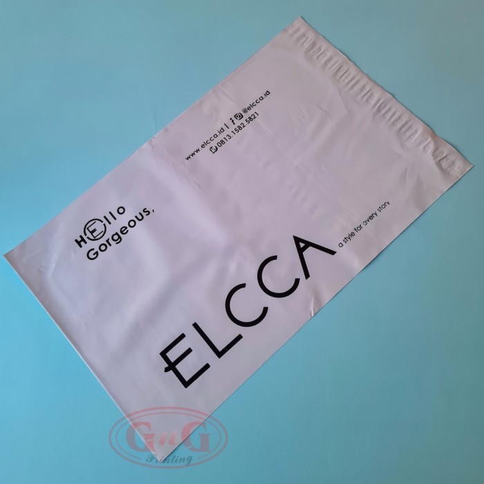 

Plastik Polymailer 32X40 Putih Susu Custom Print, Packing Amplop