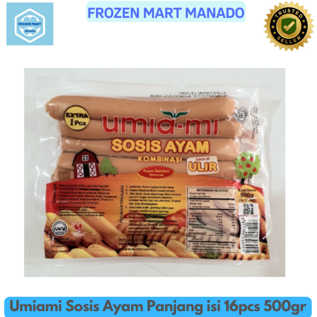 

Umiami Sosis Ayam Panjang isi 16pcs 500gr - Frozen Mart Manado (Frozen Food Manado)