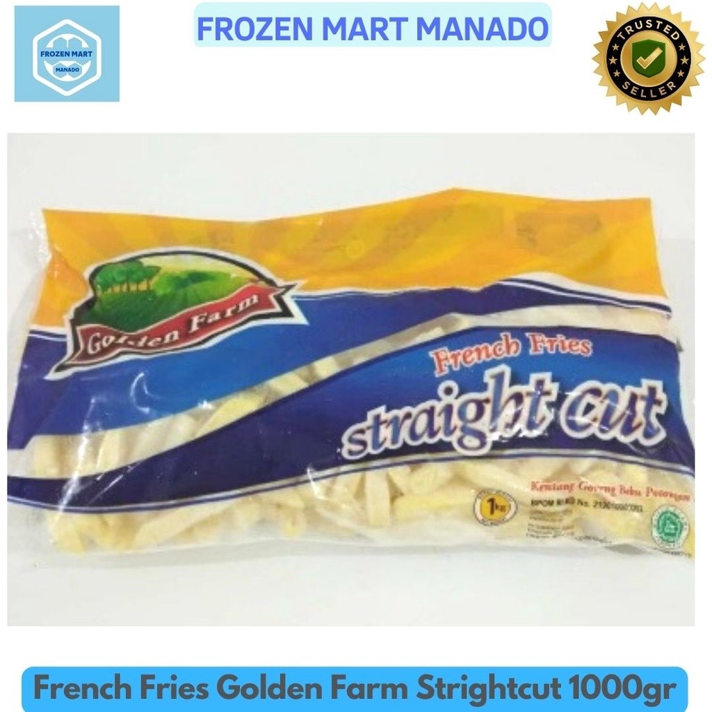 

French Fries Golden Farm Strightcut 1000gr - Frozen Mart Manado (Frozen Food Manado)