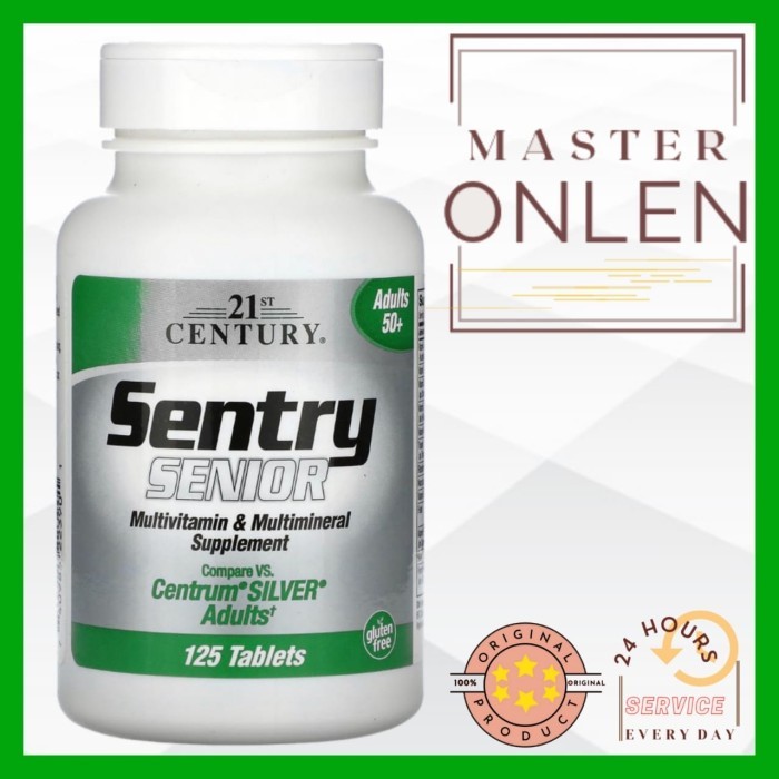 readyy Sentry Senior Multivitamin Adult 50+ 125 Tablet Century setara Centrum