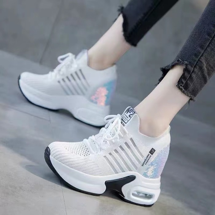 TERLARIS SEPATU PUTIH SNEAKER WANITA IMPORT SEPATU CEWEK SNEAKER TINGGI TERBARU SEPATU OLAHRAGA