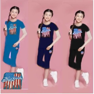Baju Casual Anak Remaja Perempuan Setelan Celana Neya
