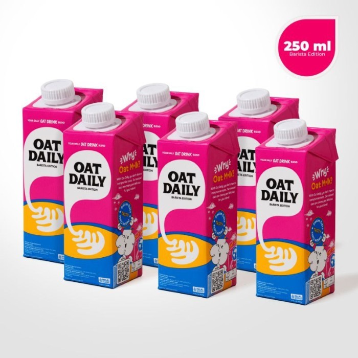 

TERLARIS OAT DAILY OAT MILK BARISTA EDITION 250ML (6PCS) POCKET FRIENDLY TRAVEL SIZE MURAH!!! MURAH