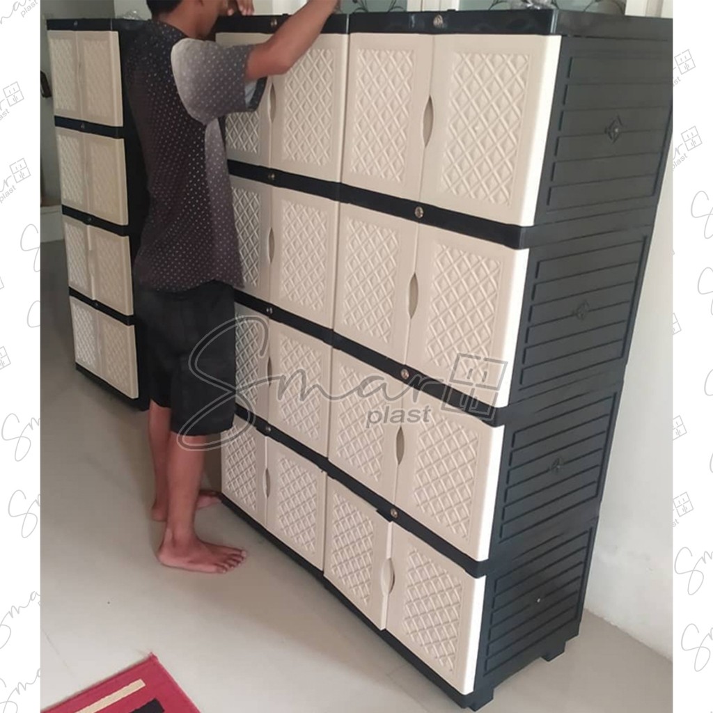 Promo Instant Lemari Plastik 3 4 Susun Tingkat Mini Rak Baju Pakaian Kabinet Excel Portable