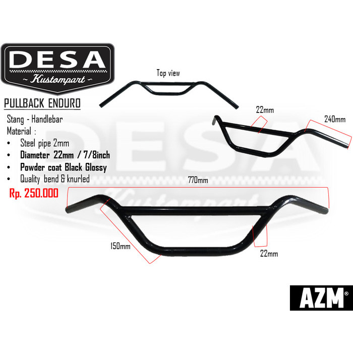 STANG CUSTOM STANG ROYAL ENFIELD STANG BENELLI PESTANG PULLBACK ENDURO TERBARU