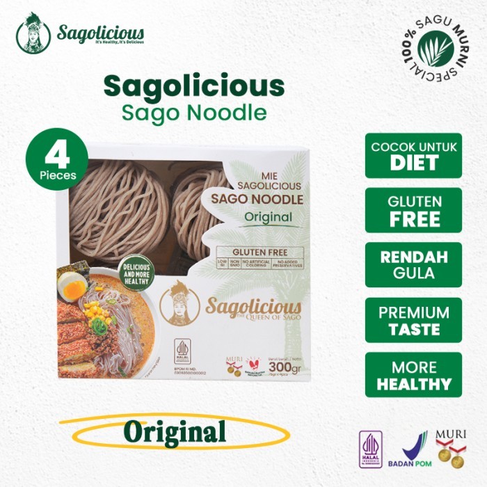 

TERLARIS SAGOLICIOUS - MIE SAGU BOX ORIGINAL ISI 4 PCS MURAH!!! MURAH