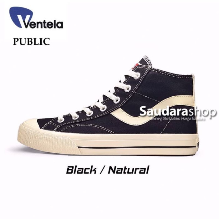 Sepatu Ventela Public High Black Natural / Ventela Public High