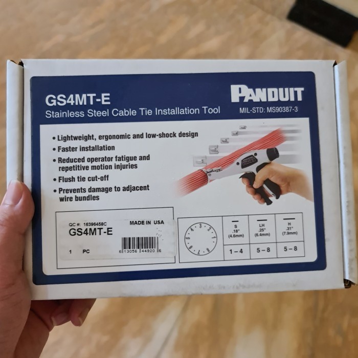 

Panduit Stainless Steel Cable Ties Installation Tool GS4MT-E GS4MTE