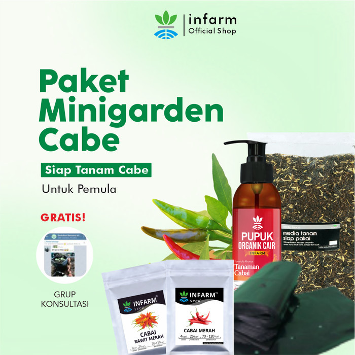 ASLI PAKET MINIGARDEN CABAI SIAP TANAM POC CABAI MEDIA TANAM POLYBAG BENIH KODE 1108