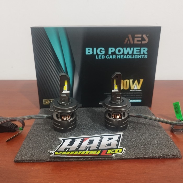 LED AES SUPER LIGHT 65 watt dan BIG POWER 100 watt H4 H7 H9 H11 HB3 HB4 HIR2