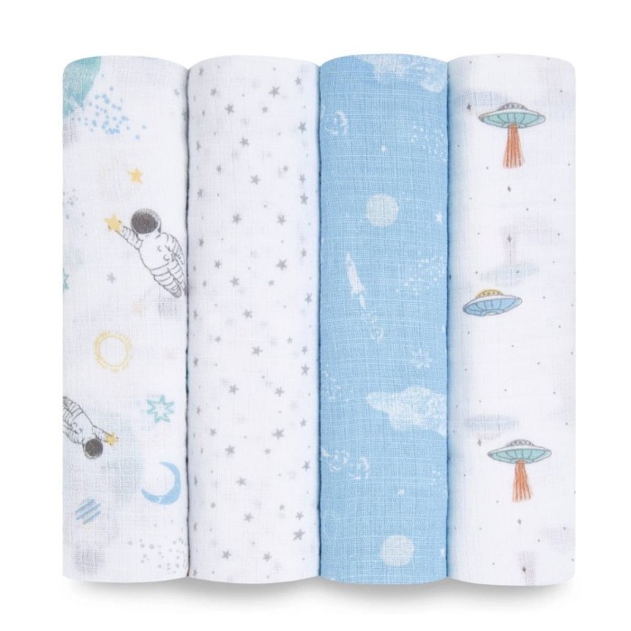 ADEN + ANAIS Essentials Muslin Swaddle Space Explorers Bedong bayi