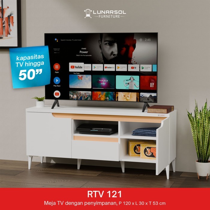 Lunarsol Rtv 121 Rak Tv Meja Tv Ruang Tamu Buffet Up To Tv 43 Inch