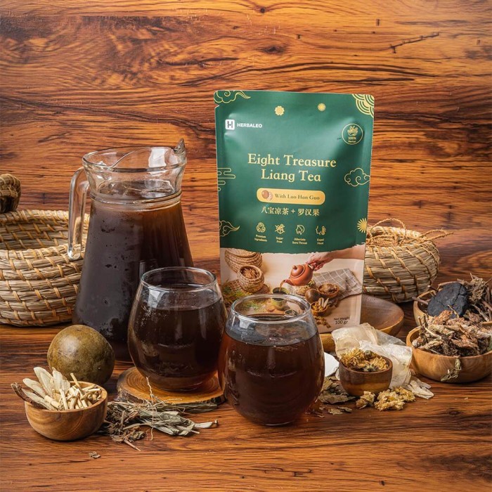

TERLARIS HERBALEO - EIGHT TREASURE LIANG TEA WITH LUO HAN GUO 120GR MURAH!!! MURAH