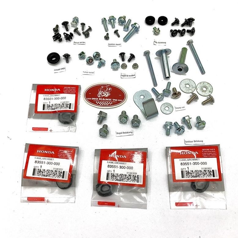 Original Baut Baud Cover Body Fullset Honda Astrea Grand Bulus 1991 Sampai 1994 Terbaru