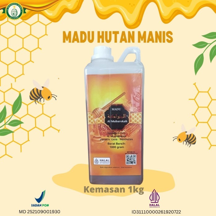 

TERLARIS AL MUBAROKAH - MADU HUTAN AL MUBAROKAH KEMASAN 1KG SUDAH IJIN BPOM DAN HALAL MURAH!!! MURAH