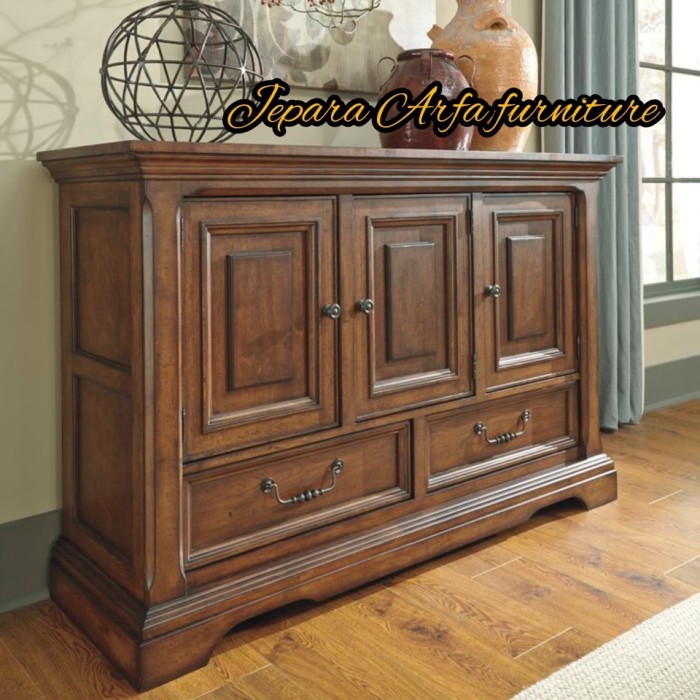 Bufet Ruang Tamu Jati Minimalis/Bufet Tv Klasik/Meja Consol