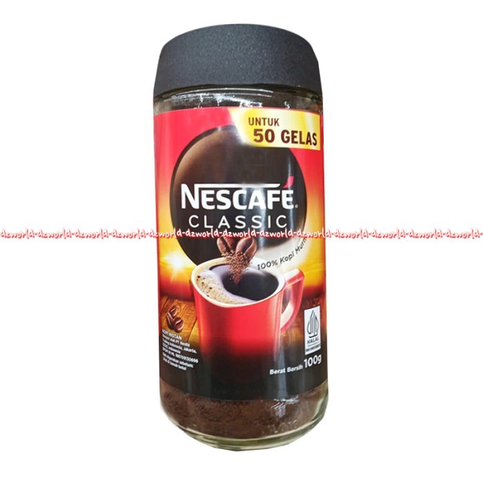 

TERLARIS NESCAFE CLASSIC 100GR KOPI NESCAFE KLASIK BUBUK KEMASAN BOTOL KACA BELING NESCAFE COFFEE