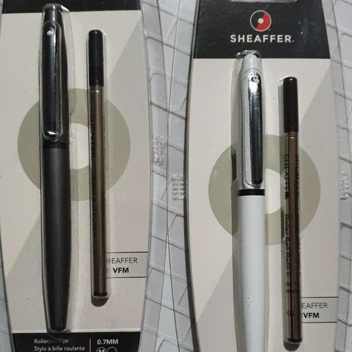 

Pulpen Sheafer / Sheaffer VFM Putih Glossy / Gun Metal Roller Ball Original