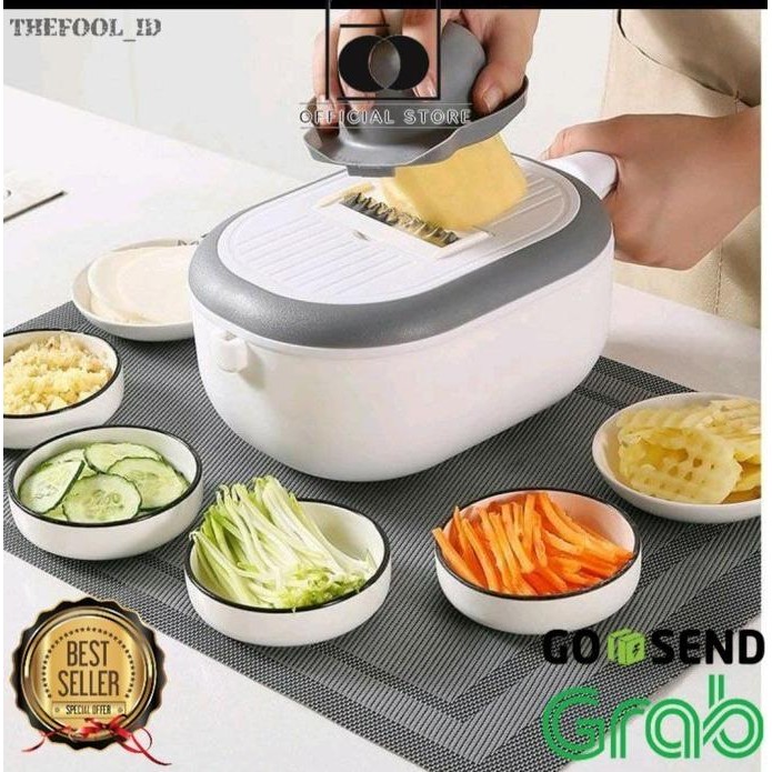 

Ready 11 In 1 Slicer Pemotong Sayur Parutan Kentang Serbaguna Tf Original
