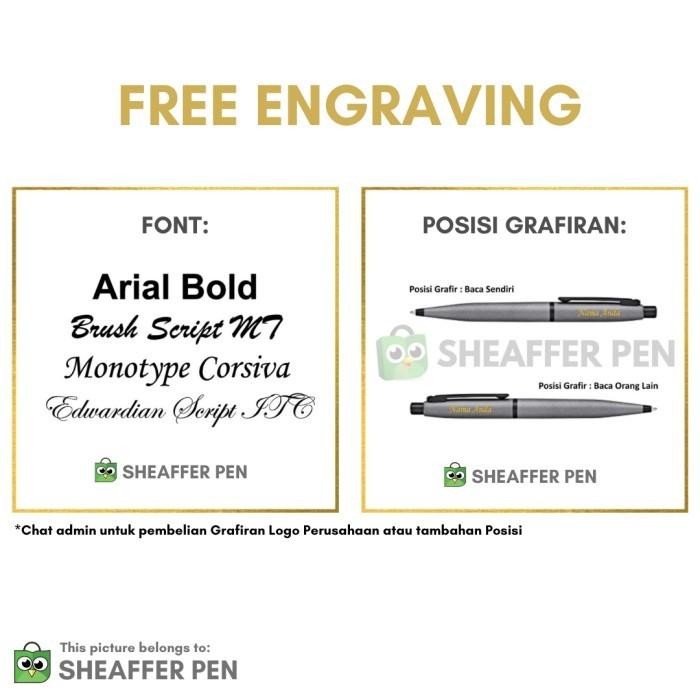 

Terbaru Sheaffer Vfm Matte Metal Fountain Pen -Gratisongkir Original