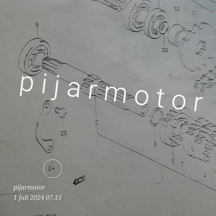 Retainer Shift Cam Bearing Plat Countershaft As Gigi Primer Suzuki Rgr 150 , Satria Fu 150 Karbu Ter