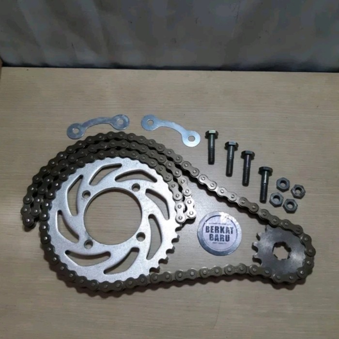 Paket Ger Gir Gear Rantai Depan Belakang Set Kit Yamaha V75 V80 L2 Termurah Langka