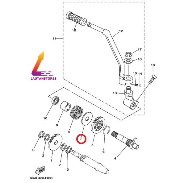 3Ka-E5676-00 Ring Per Tahanan Kick Starter Rx King Termurah Langka