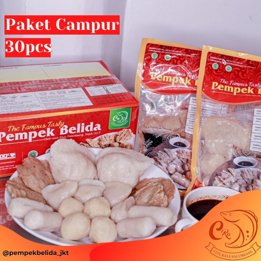 

SPIROS PEMPEK BELIDA C PAKET KENCAN BERDUA 30 PCS (CAMPUR 24 PCS + KAPAL SELAM 6 PCS) | PEMPEK FROZEN CELAN DAN OLEH-OLEH KHAS ASLI PALEMBANG