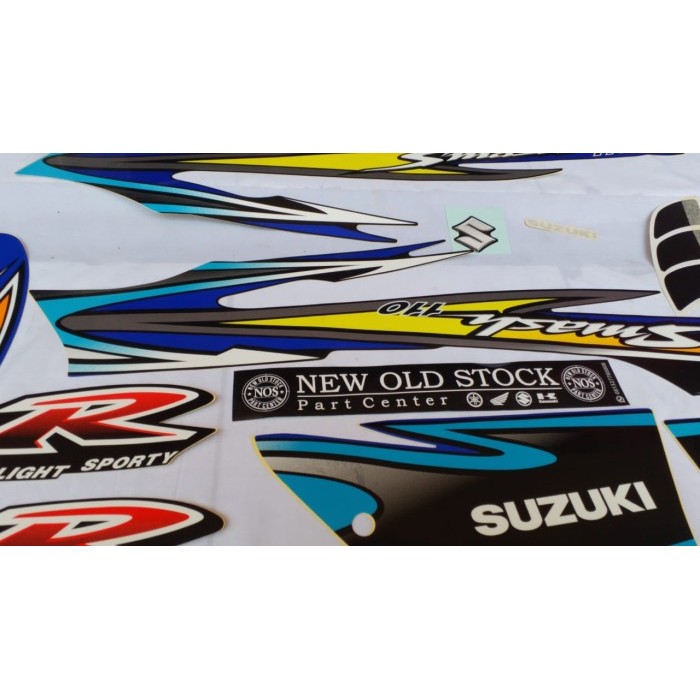 Striping Sticker Suzuki Smash Biru Hitam 2004 Original Sgp Termurah Langka