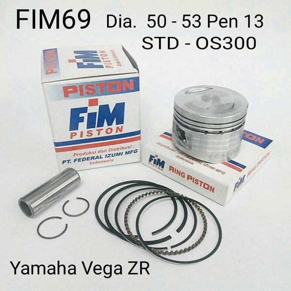 Piston Bore Up Jupiter Z1 Vega Zr Jupi New Std Os100 Os150 Os200 Os250 Os300 51Mm 52Mm 53Mm Pen 13 J
