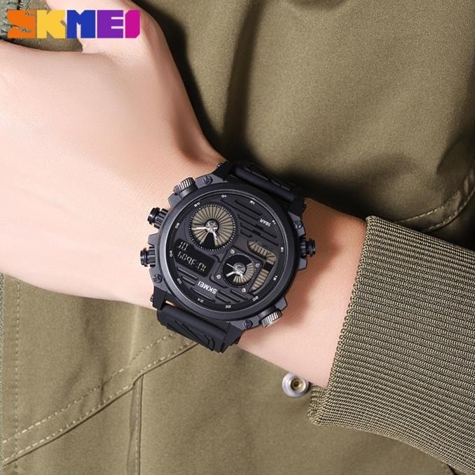 Murah Jam Tangan Pria Analog Digital Skmei 2202 Rubber Original Tahan Air
