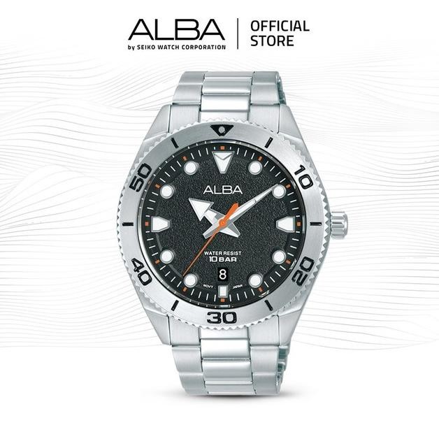 Sale Alba Jam Tangan Pria As9T15 Quartz Stainless Steel Silver