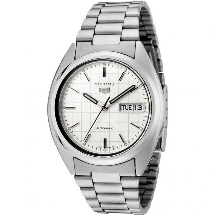 Murah Seiko 5 Snxf05K1 Full Silver White